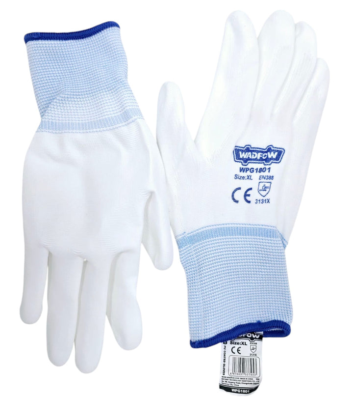 WADFOW Gloves Cloth Type White and Blue Top WPG1801 Sold Per Pr