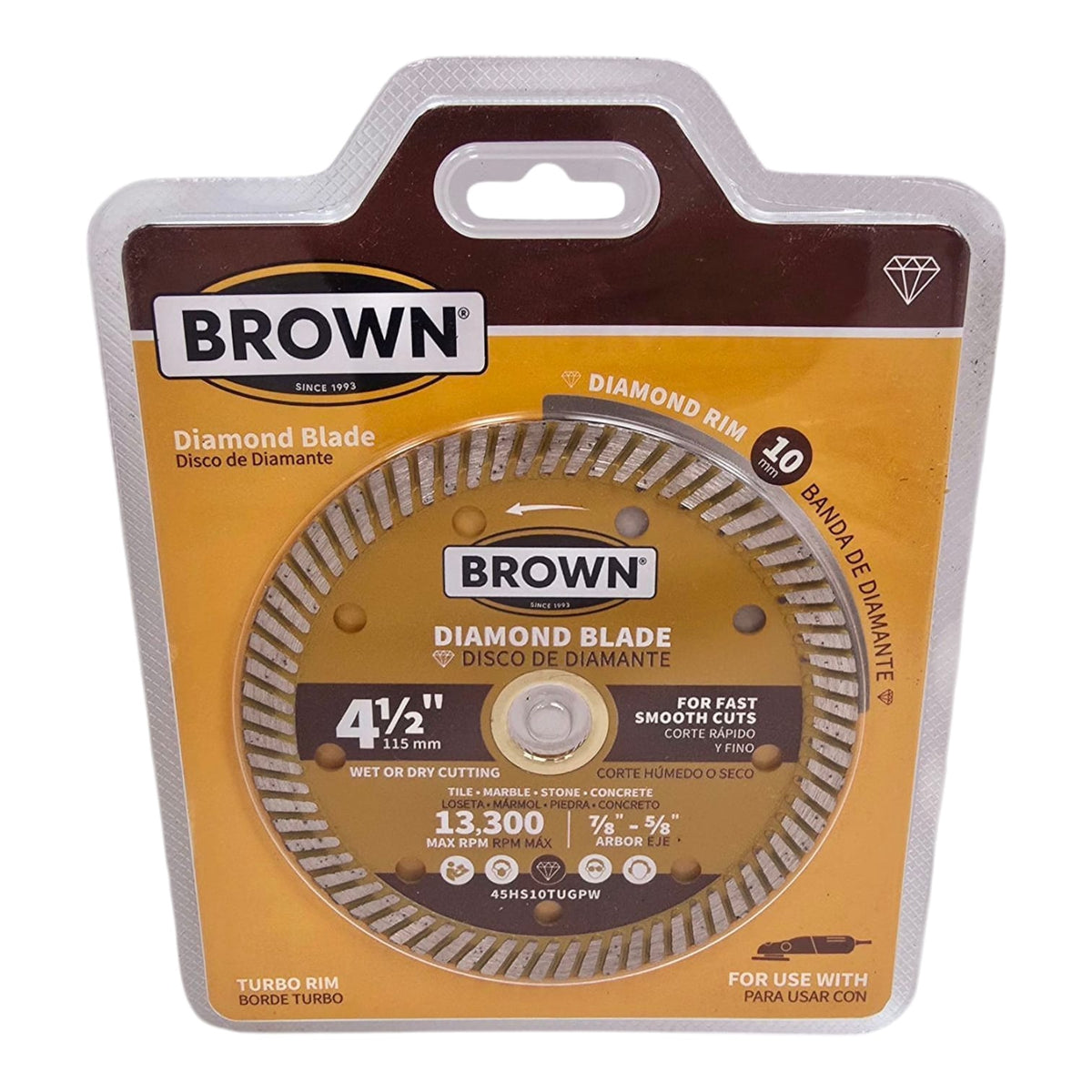 BROWN USA Disc 4 1/2" Diamond Turbo Rim 45HS10TUGPW