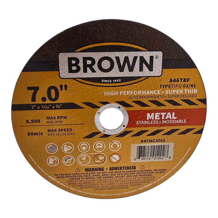 BROWN USA Disc 7" X 1/16"