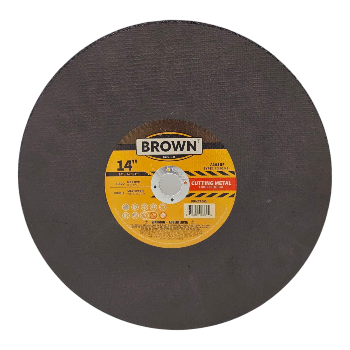BROWN USA Disc 14"X 1/8" Metal Cutting BRMC2002