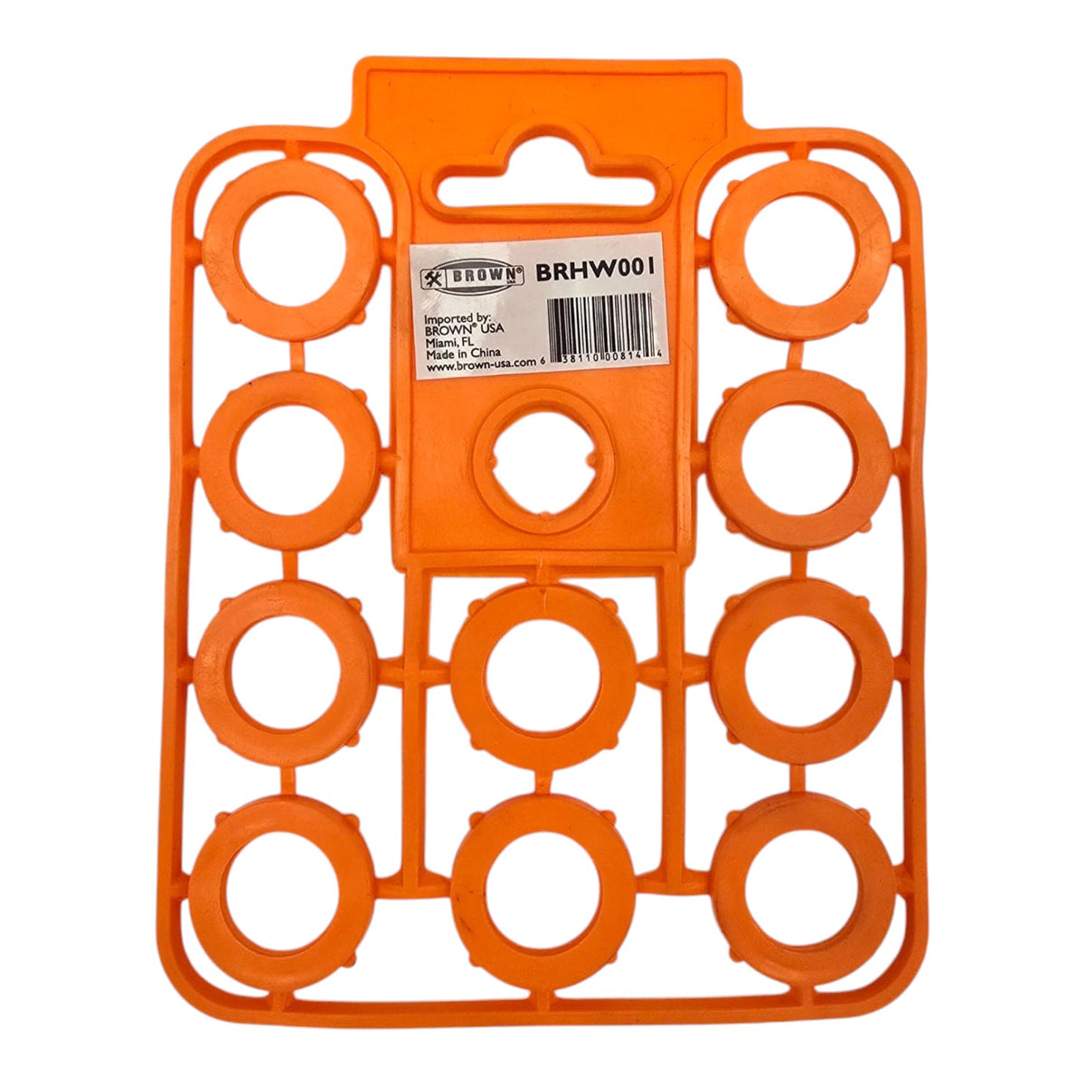 BROWN USA Hose Rubber Washer Kit 10PCS BRHW001 Orange