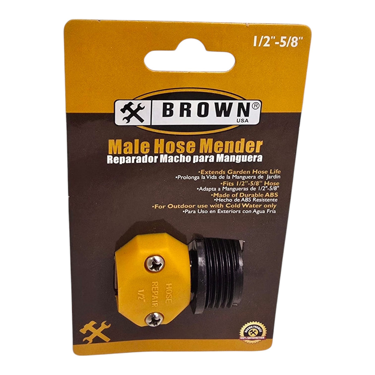 BROWN USA Hose Mender Male 1/2"-5/8" BRHC013