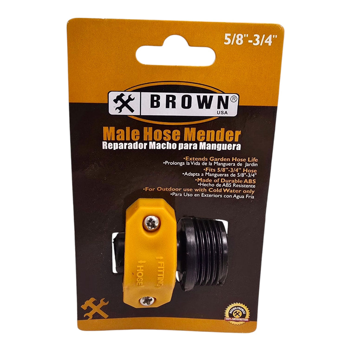 BROWN USA Hose Mender Male 5/8"-3/4" BRHC017