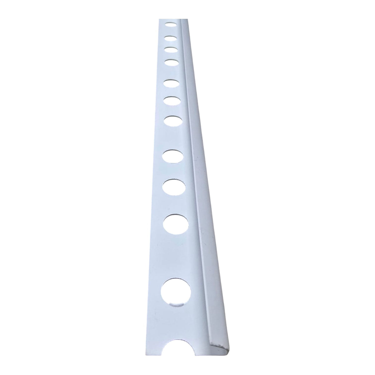 BROWN USA Tile Trim Plastic White 10MM X 2.5M BRTT10W