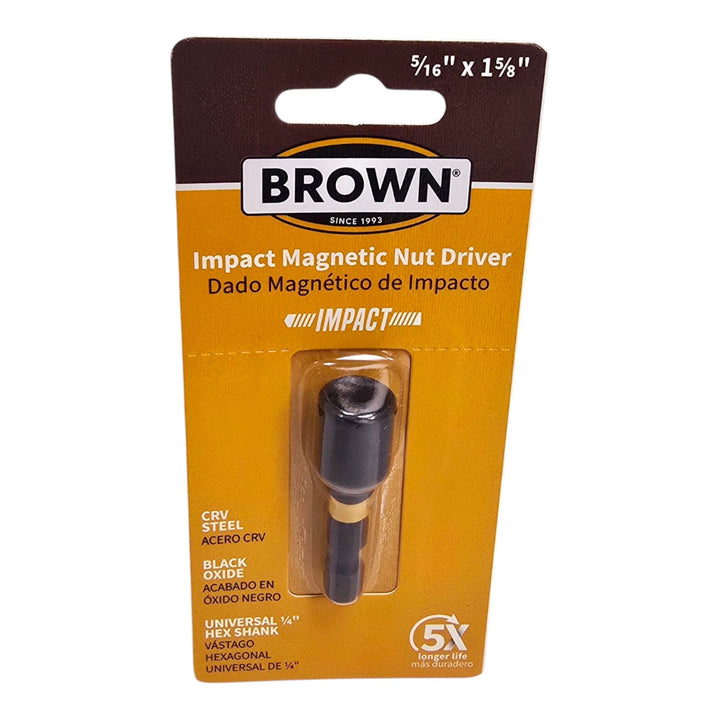 BROWN USA Nut Driver 5/16" X 1 5/8" Magnetic BRB45062M