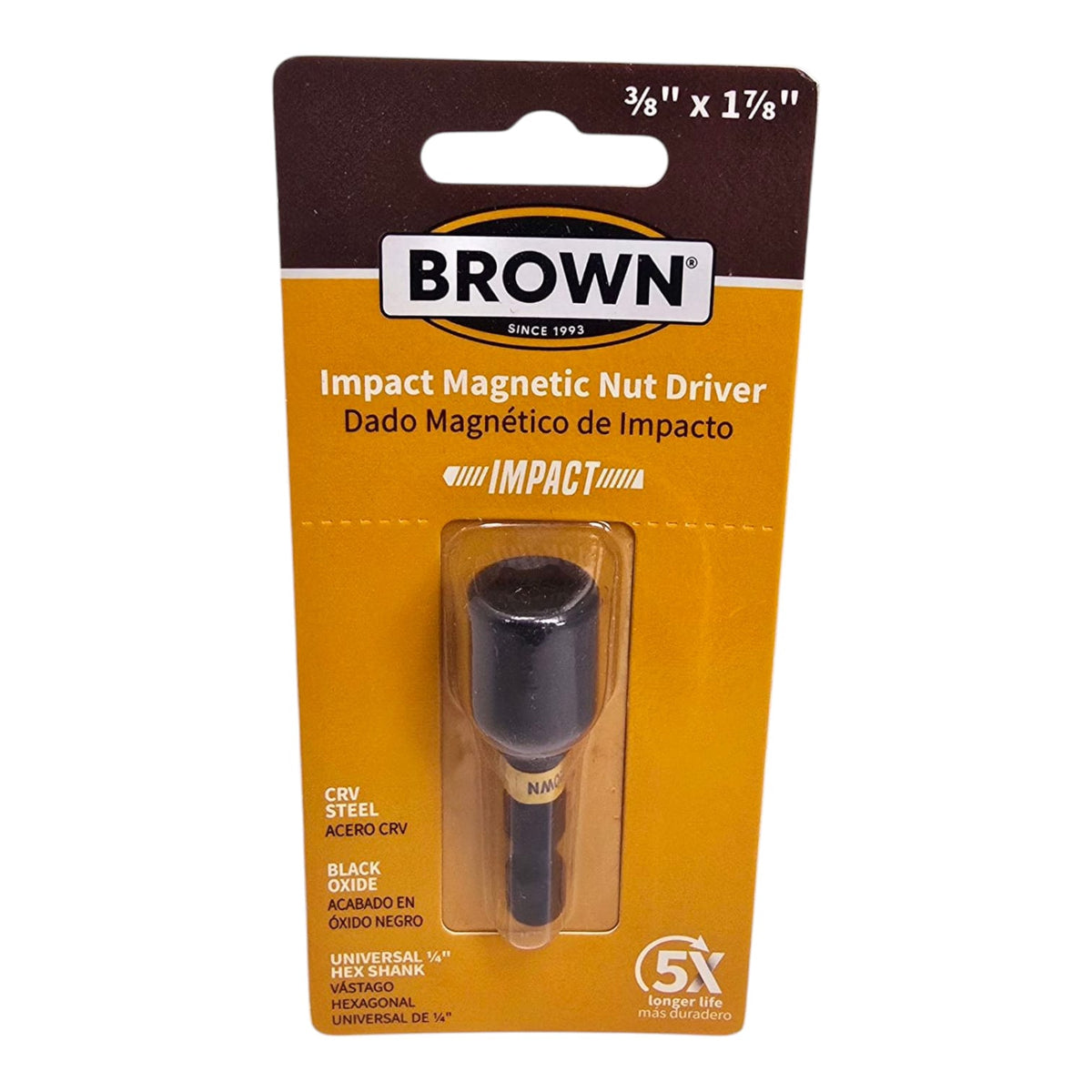 BROWN USA Nut Driver 3/8" X 1 7/8" Magnetic BRB45064M
