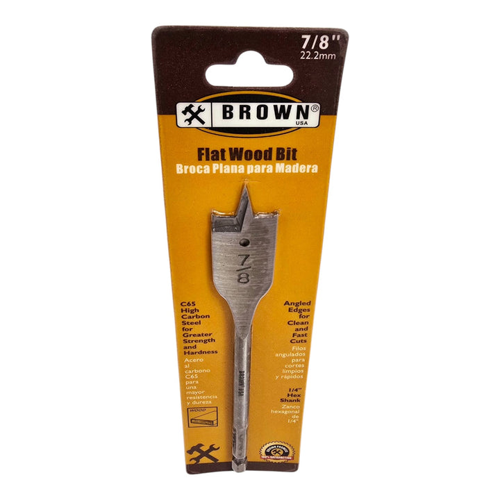 BROWN USA Drill Bit Flat 7/8" FWB0078