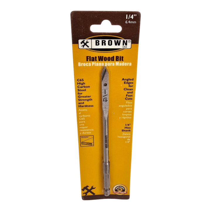 BROWN USA Drill Bit Flat 1/4" FWB0014