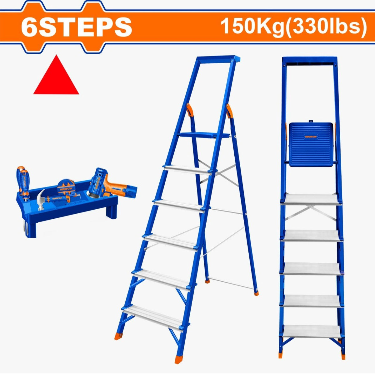 WADFOW Ladder Aluminum 6 Steps WLD1H06