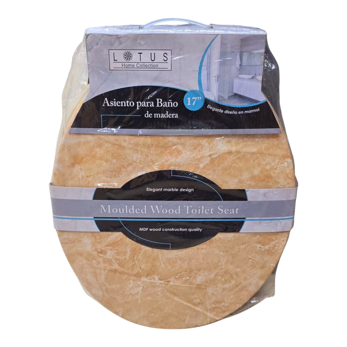 LOTUS Toilet Seat Wood #LT-7068MB Marble Brown