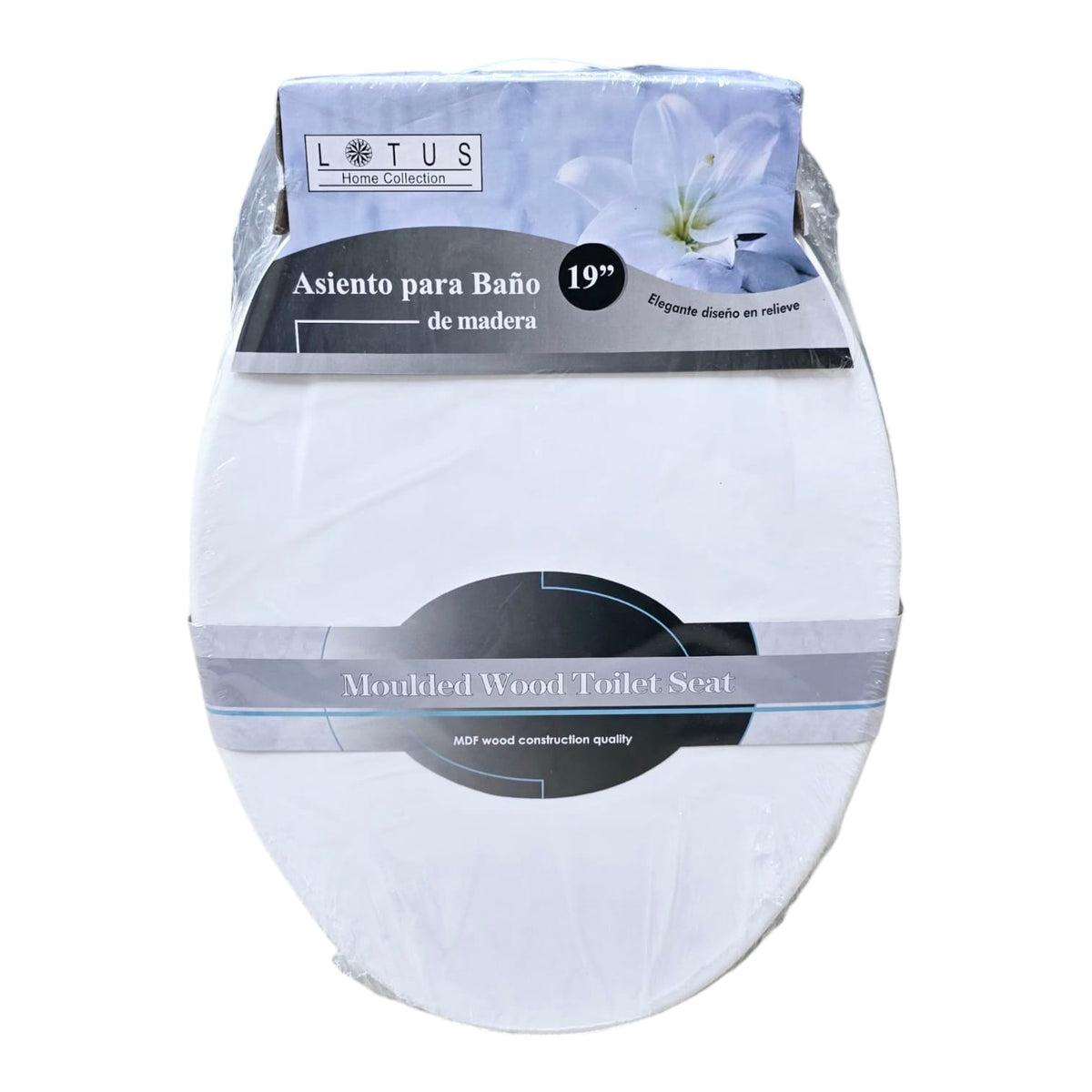 LOTUS Toilet Seat Wood #LT-7065WH White