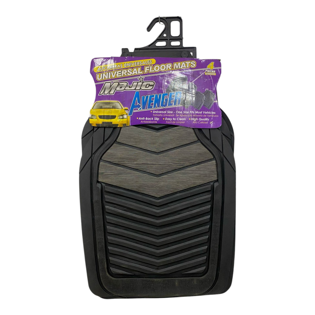 MAJIC Car Mat Universal 151 Avenger 4PCS Rubber Black 4-SEATERS +