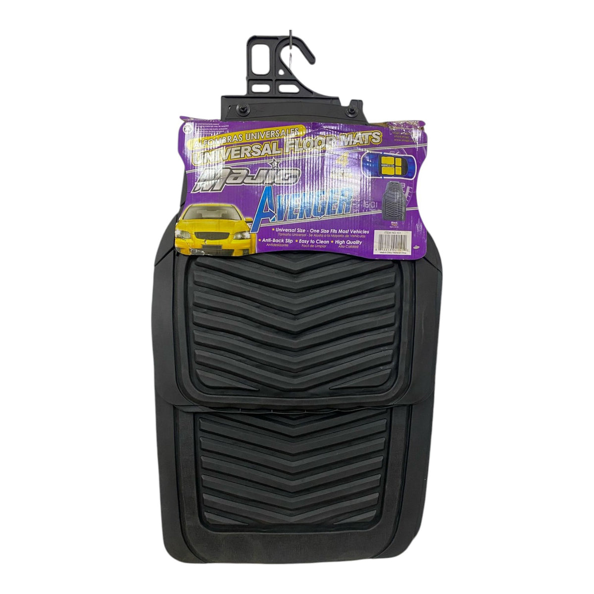 MAJIC Car Mat Universal 151 Avenger 4PCS Rubber Black 4-SEATERS +