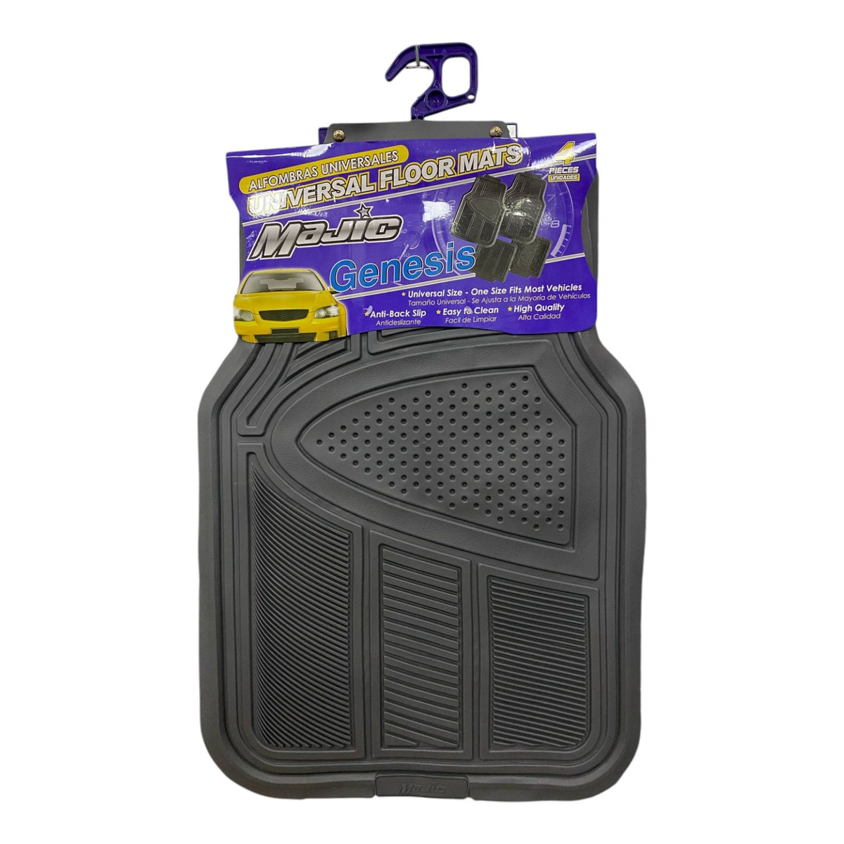 MAJIC Car Mat Universal 188 Genesis 4PCS Rubber Gray 4-SEATERS +