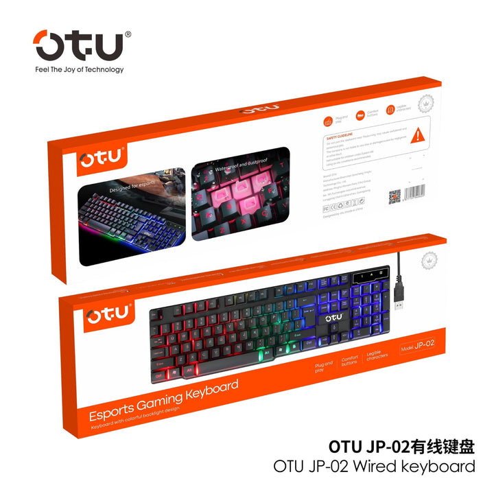 OTU Computer Keyboard JP-02 USB Esports Gaming Colorful Backlight