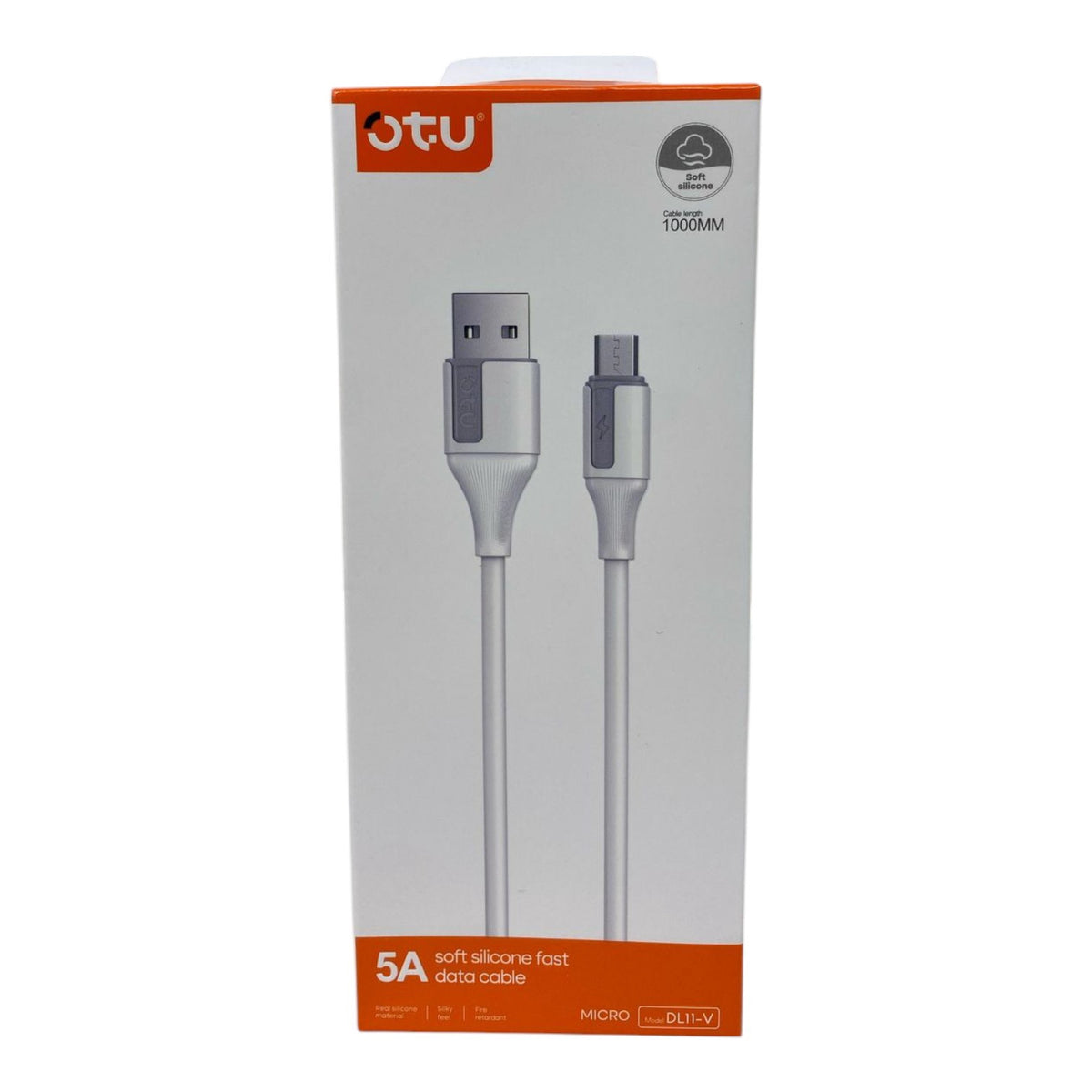 OTU Charger Cable USB DL11-V Micro 5A Fast Charging Data Cable Soft Silicone
