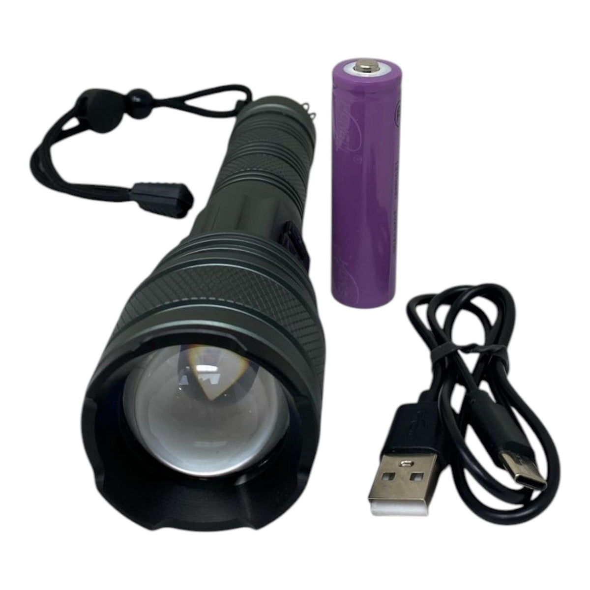 GENERIC Torch Light LED 1 Cell Flashlight Rechargeable Power Style Outdoor
