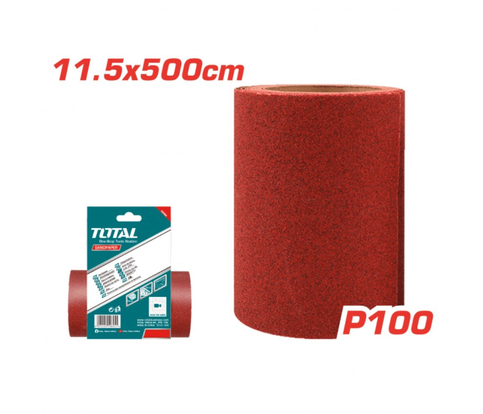 TOTAL Sand Paper Roll 11.5 X 500 CM P100 TAC761004