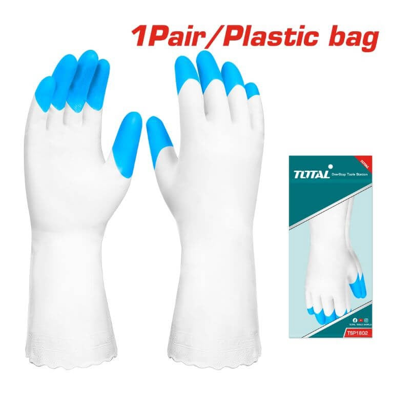 TOTAL Gloves Rubber PVC TSP1802 Large
