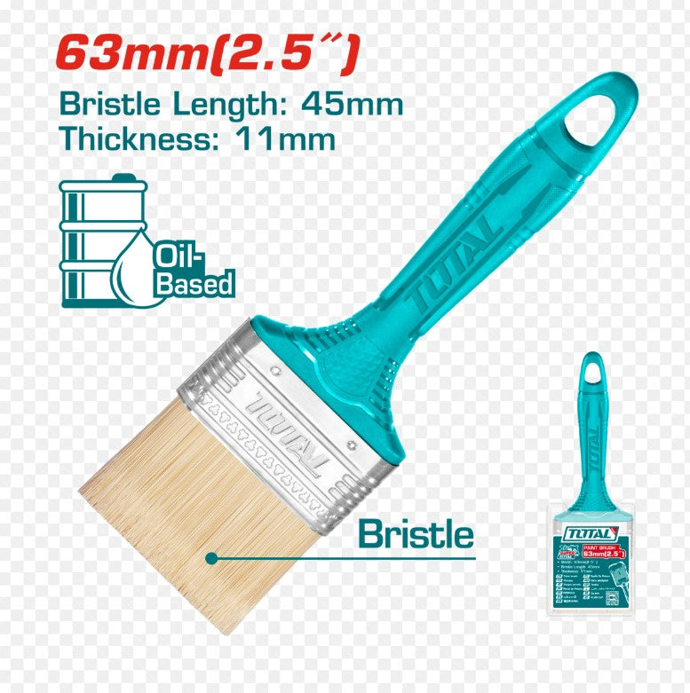 TOTAL Paint Brush 2.5" THT845256 Light Plastic Case