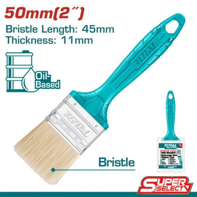 TOTAL Paint Brush 2" 50MM THT845026 Light Plastic Case