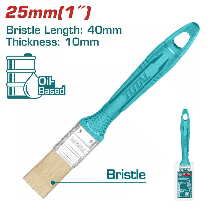 TOTAL Paint Brush 1" 25MM THT845016 Light Plastic Case