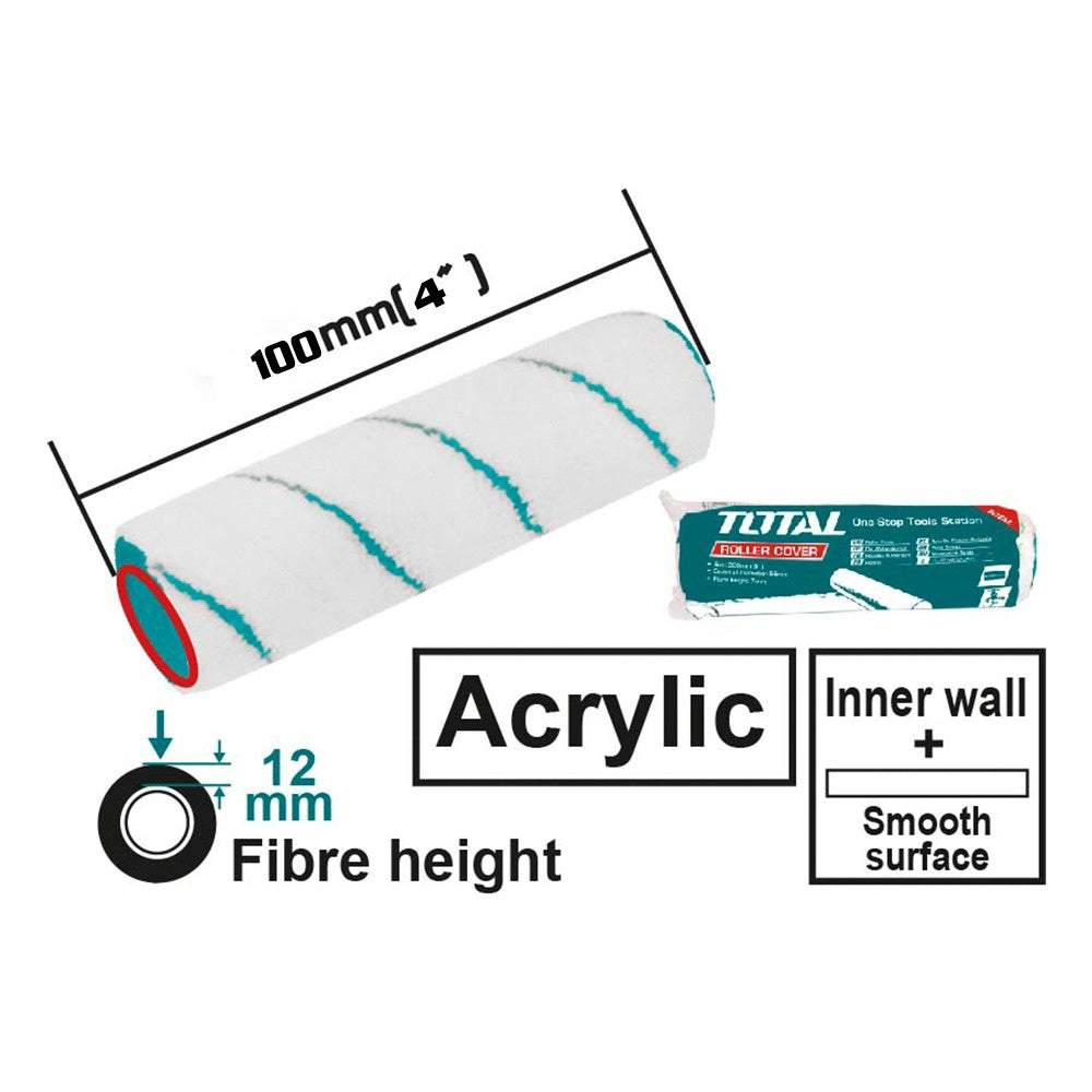 TOTAL Roller Brush Pad 4" THT85431 100MM