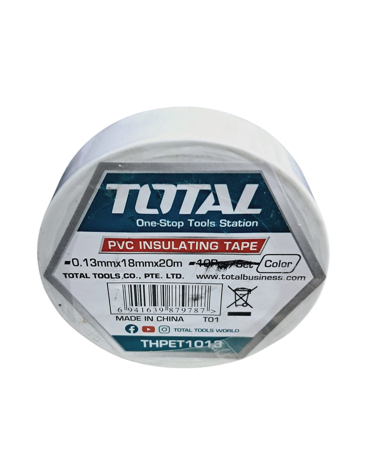 TOTAL Insulation Tape PVC 20M THPET1013 Sold Each
