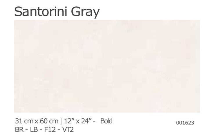 Tile Ceramic 12"X24" 31X60CM Santorini Gray
