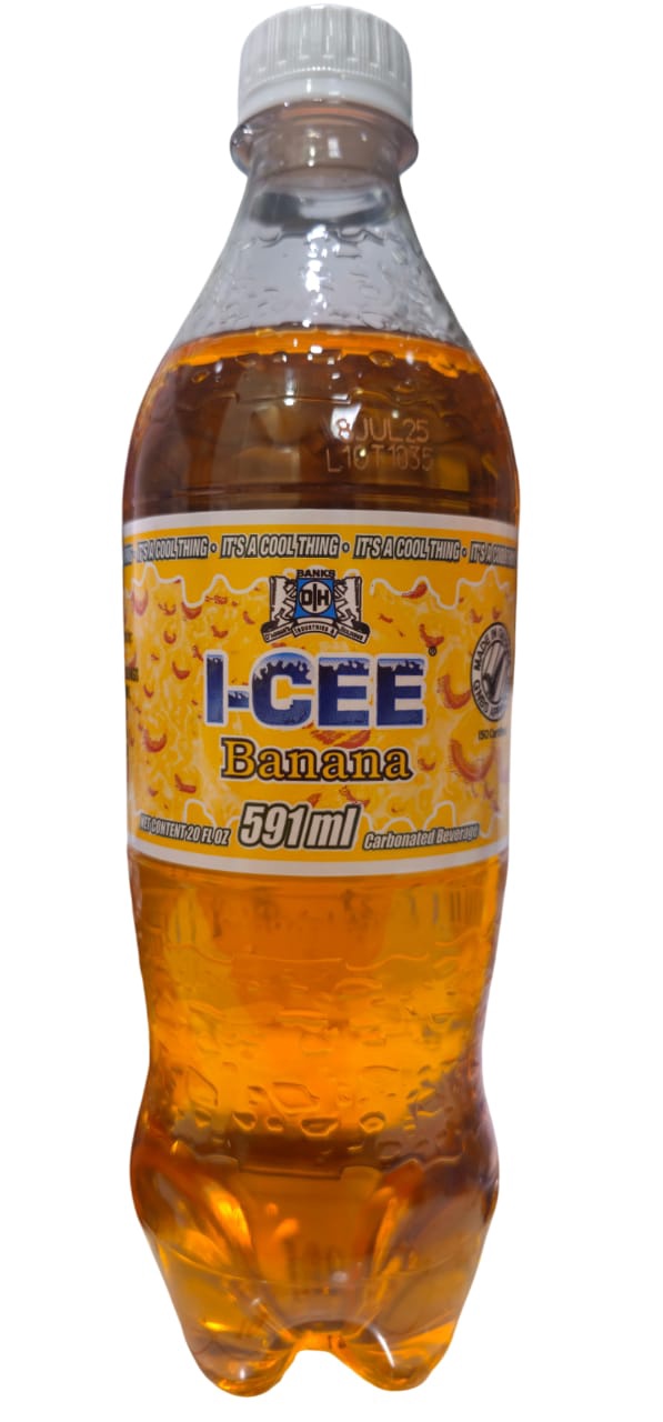 BANKS DIH LTD Banks Dih I-CEE Banana Soda Drink 20 OZ 591ML
