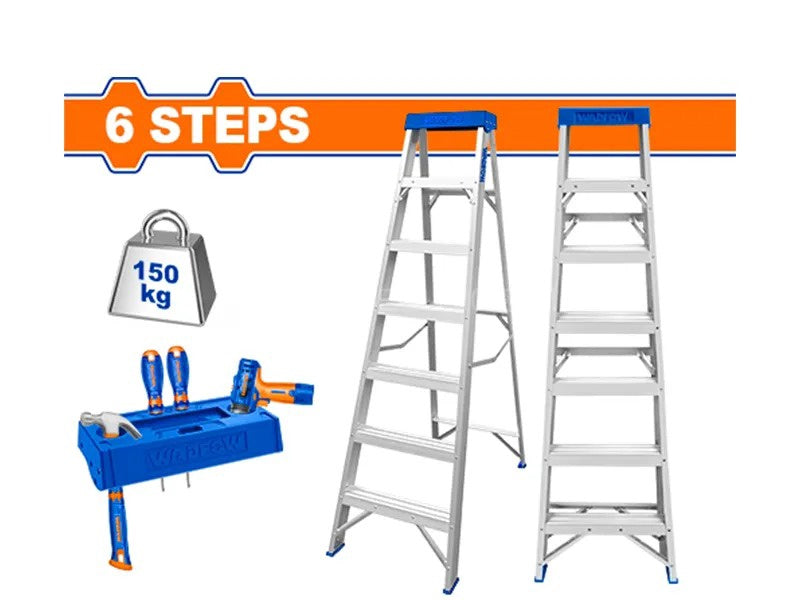 WADFOW Ladder Aluminum 6 Steps WLD2H06