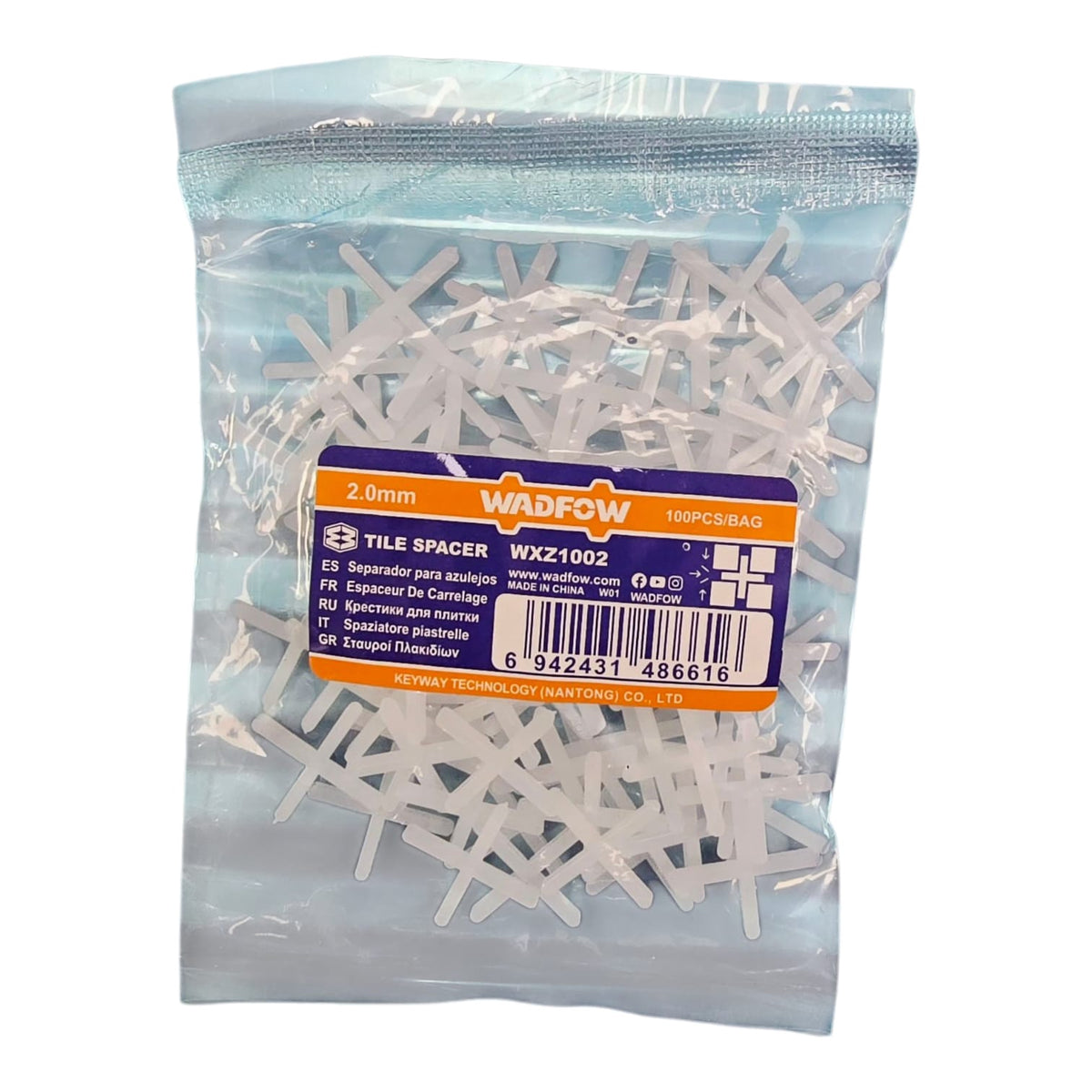 WADFOW Tile Spacers 2MM WXZ1002 100PCS Pk