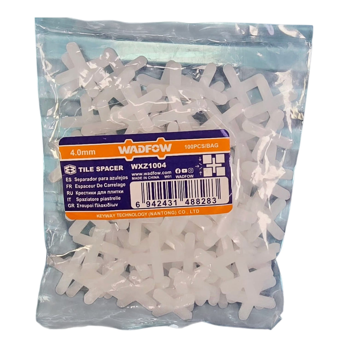 WADFOW Tile Spacers 4MM WXZ1004 100PCS Pk