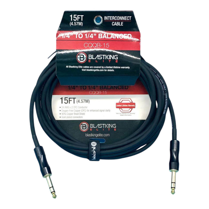 BLASTKING Lead 1/4 Male Stereo to 1/4 Male Stereo 15' IBKE-CQQB-15