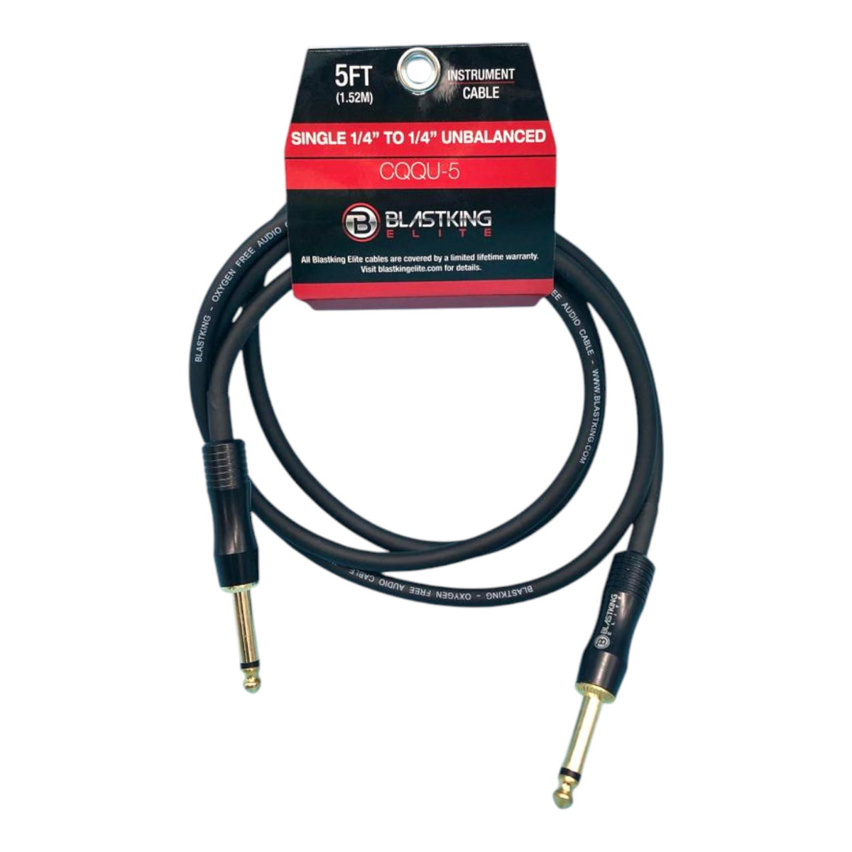 BLASTKING Lead 1/4 Male Mono to 1/4 Male Mono 5' IBKE-CQQU-5
