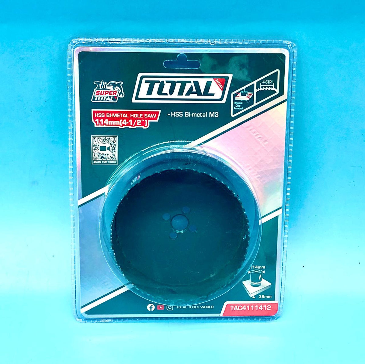 TOTAL Saw Hole Cutter 114MM TAC4111412 Metal