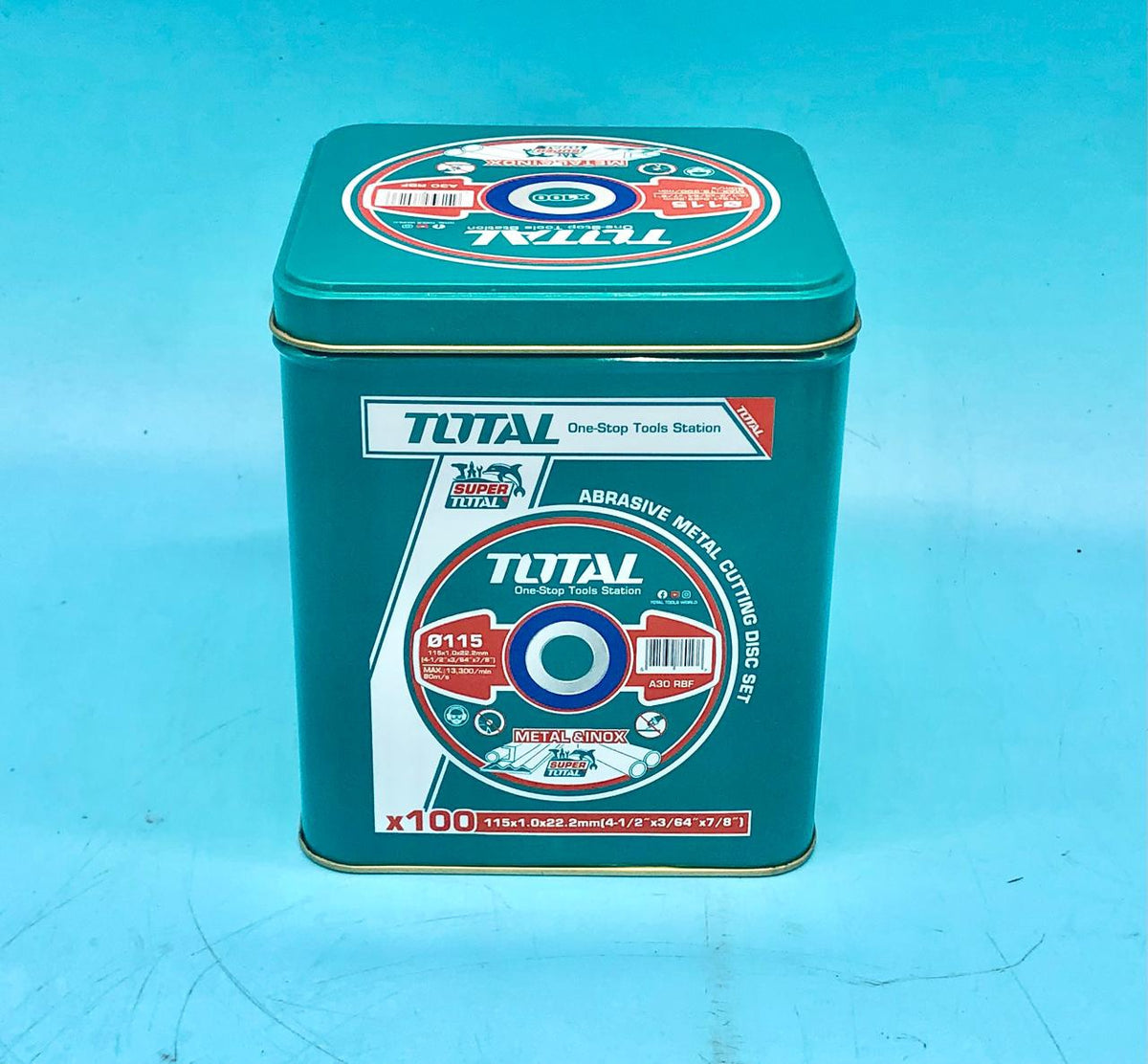 TOTAL Disc 4 1/2" TAC210115100 100PCS Metal and Stainless Steel Cutting