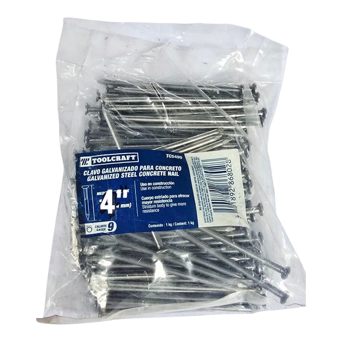 Nail 4" Head Sold Per 2.2LB/1KG Pk