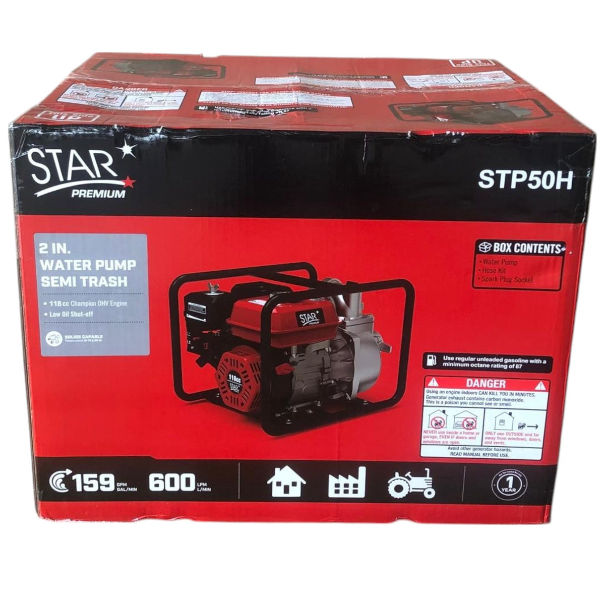 STAR Water Pump 2" STP50H Premium Red