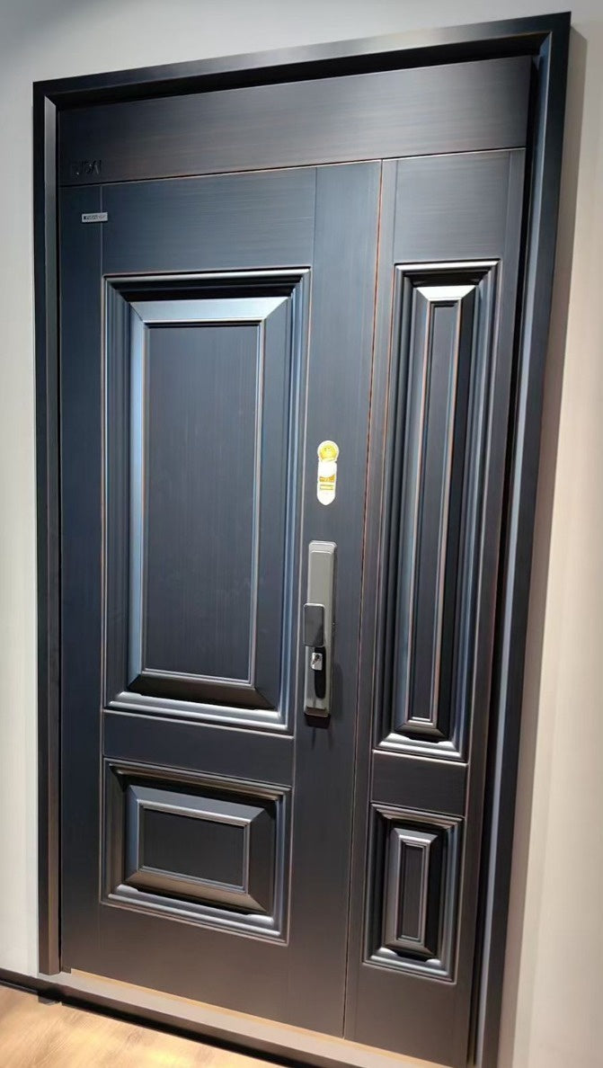 Door Metal Brown with 1-SIDE Panel No Glass Heavy 2050X1200