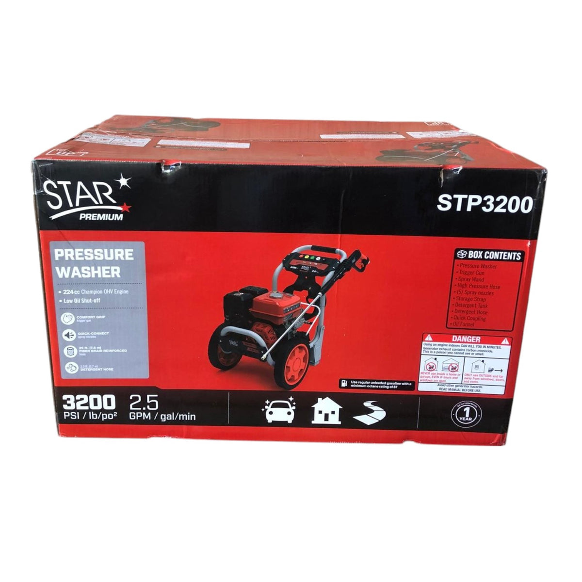 STAR Pressure Washer 3200PSI STP3200 Premium Red