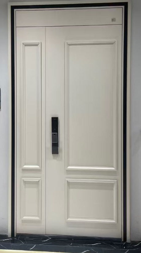 Door Metal White with 1-SIDE Panel No Glass Heavy 2050X1200