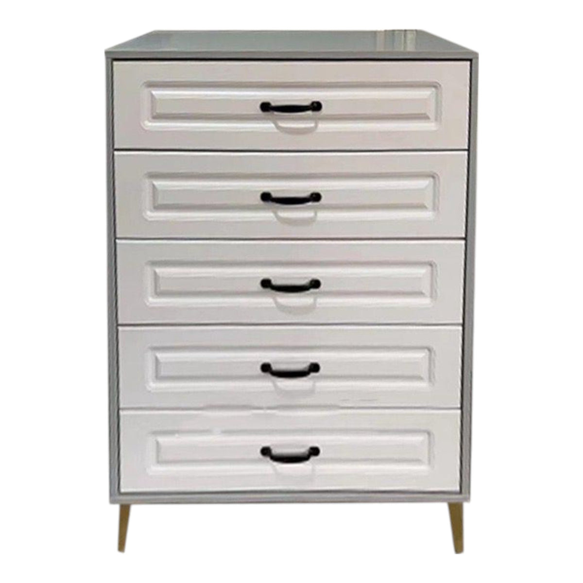 Cupboard Storage Cabinet 306 5 Drawers White