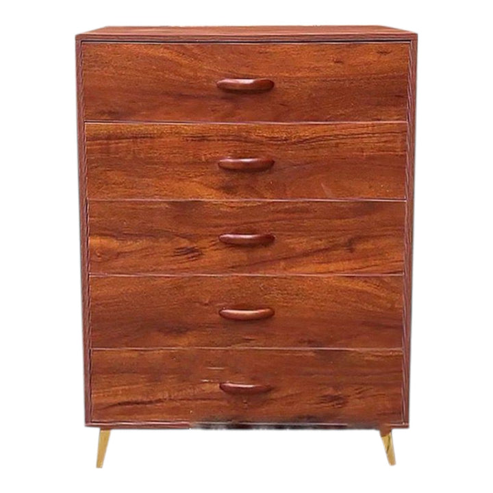 Cupboard Storage Cabinet 340 5 Drawers Red
