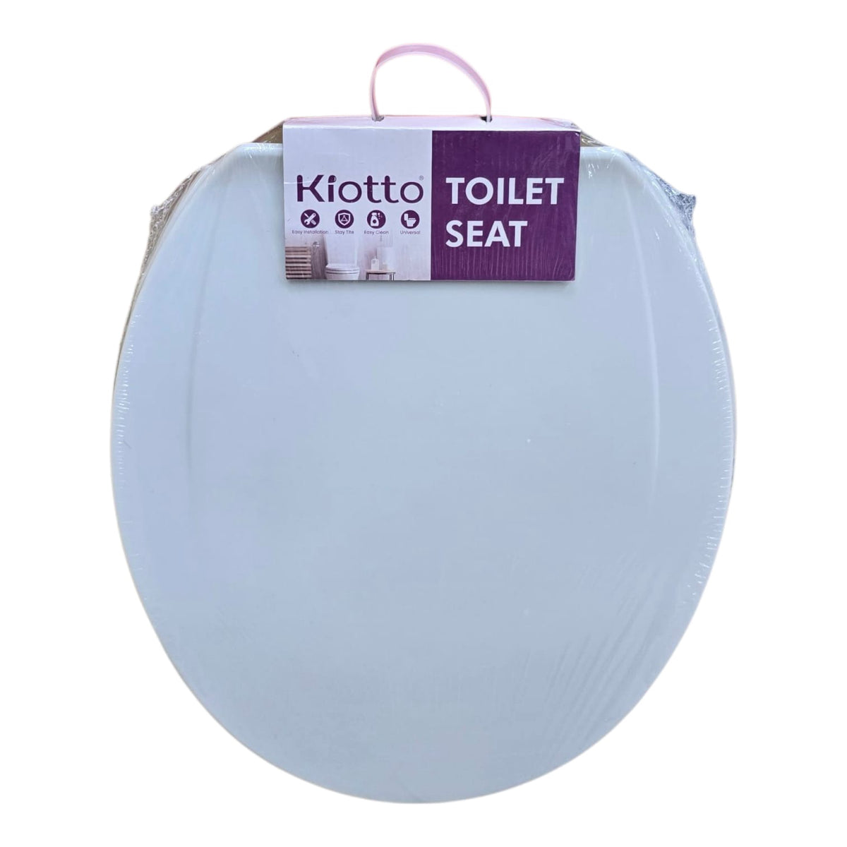 KIOTTO Toilet Seat Plastic Round GNT-A001 15.9"-17.5" Adjustable