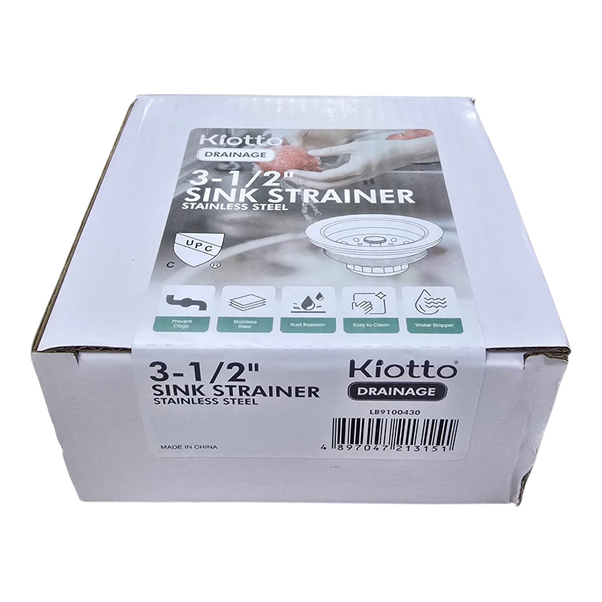 KIOTTO Sink Waste 3 1/2" Stainless Steel LB9100430