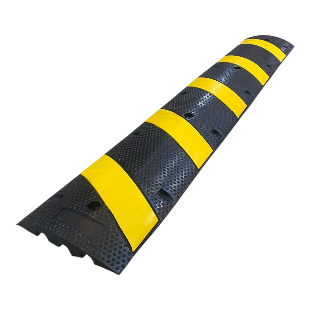 WOTECT Speed Bump Rubber 72" X 12" X 1 3/4" Black & Yellow HSJ-SBR183030