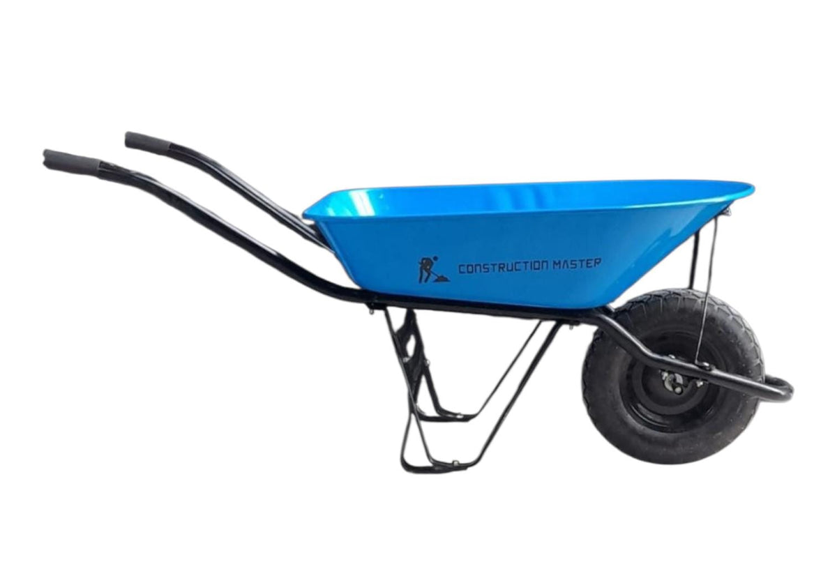 Wheel Barrow Heavy Blue Construction Master Air Wheel