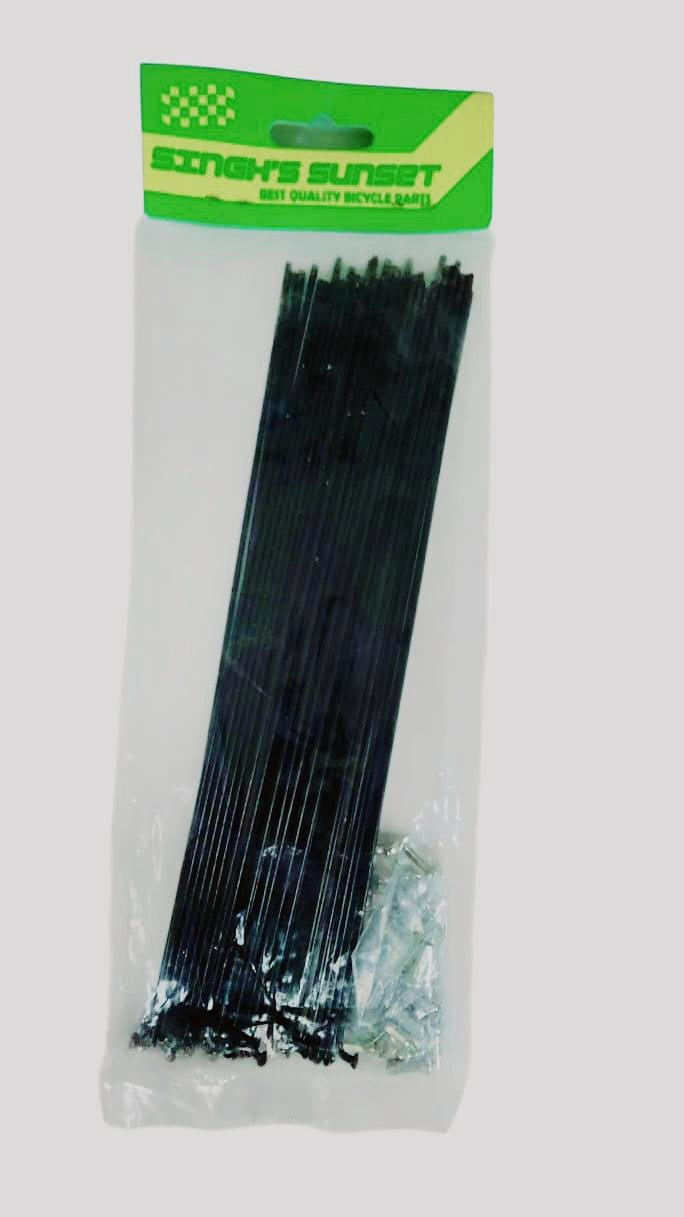 SINGH'S SUNSET Bicycle Spokes 9" Coloured 36PCS Pack 223MM