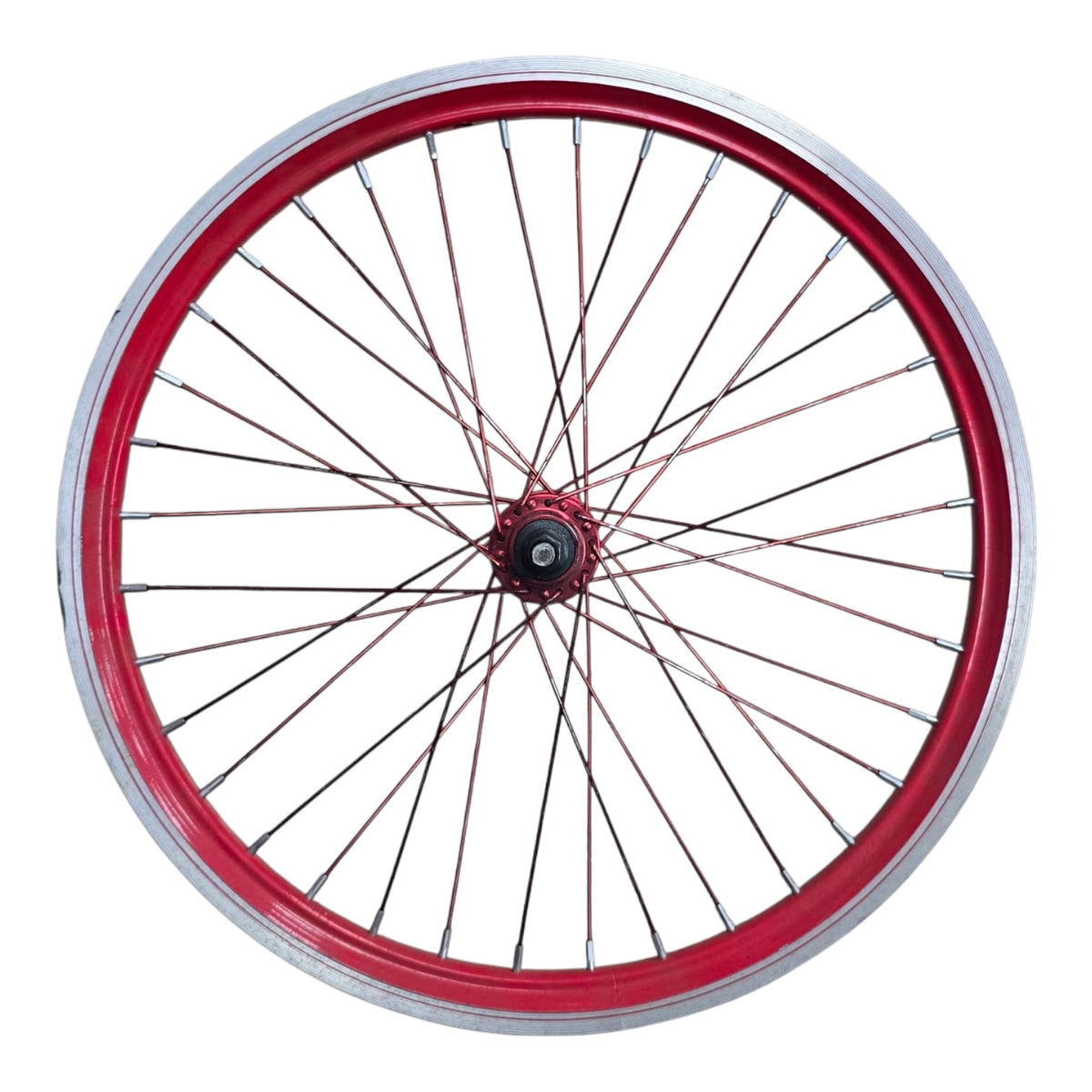 SINGH'S SUNSET Bicycle Wheel 20" Front V Rim Alloy with Spokes Complete Colored